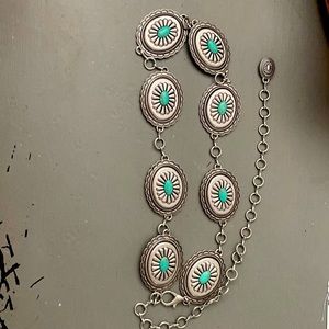 New never worn turquoise conch western belt